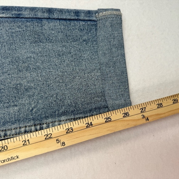 Nasty Gal Rolled Cuff Straight Leg Jeans Womens Size 6 High Rise Medium Wash - Picture 10 of 16